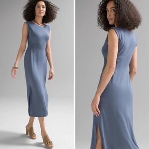 White House Black Market Blue Maxi Dress